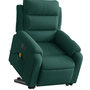 Voir la diapositive 3 : VIDAXL Fauteuil inclinable de massage electrique vert fonce velours