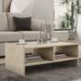 Voir la diapositive 5 : CONCEPT USINE Table basse en bois effet pierre - 2 niches ALBIN
