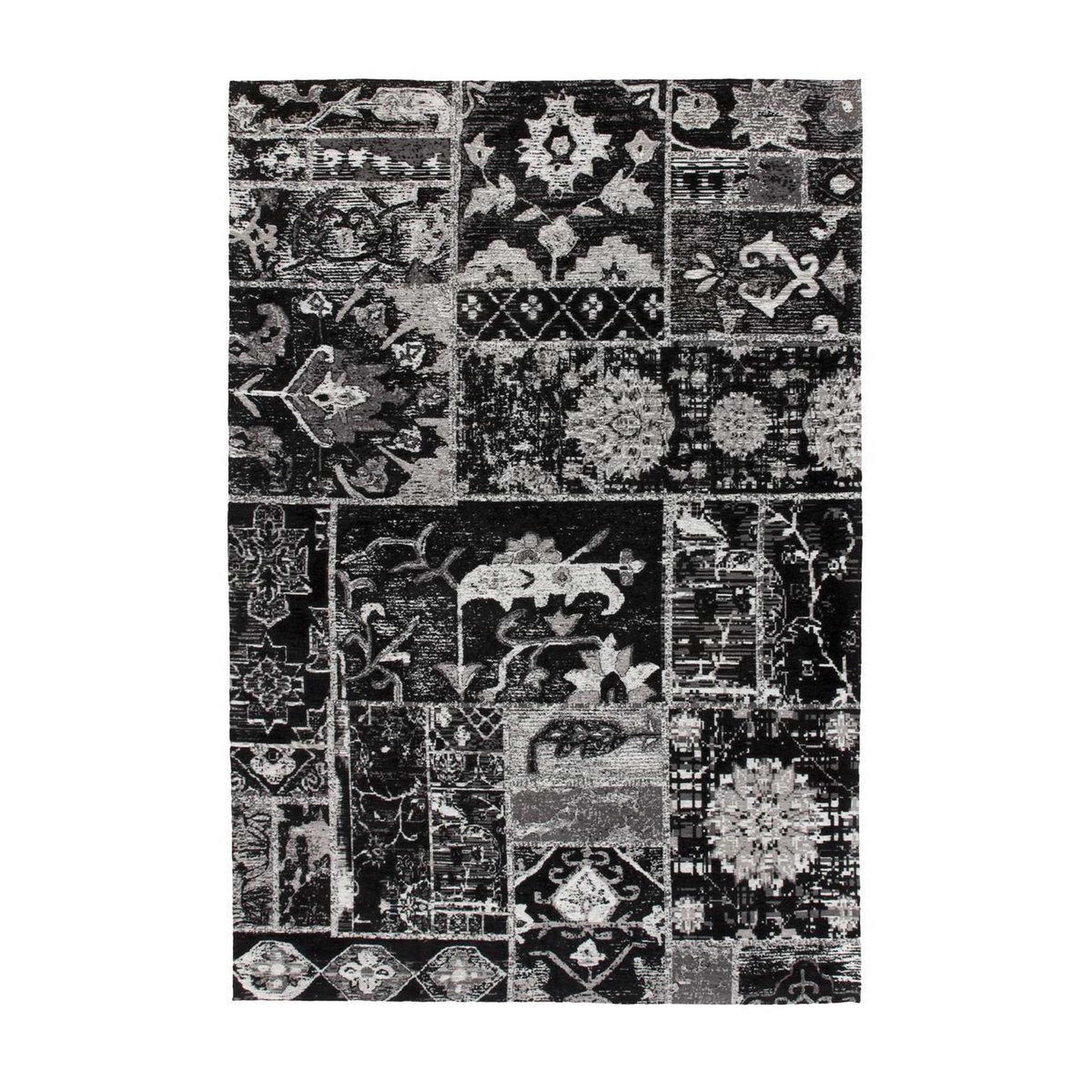 Voir la diapositive 1 : Paris Prix Tapis Imprimé Vintage  River  Gris & Noir