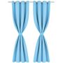 Voir la diapositive 2 : VIDAXL Rideau avec œillets metalliques 2 pcs 135 x 175 cm Turquoise