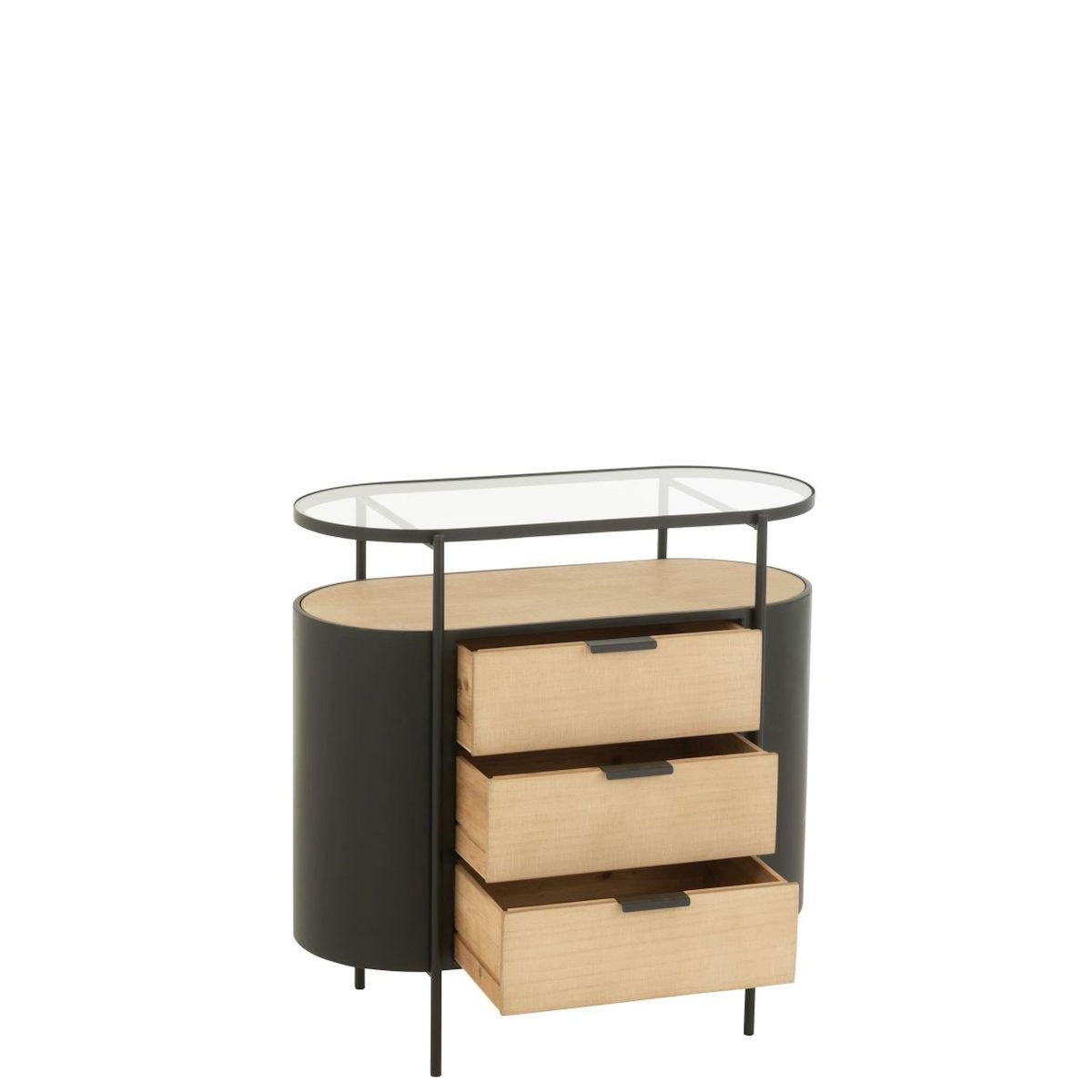 Paris Prix Commode 3 Tiroirs  Bya  80cm Naturel