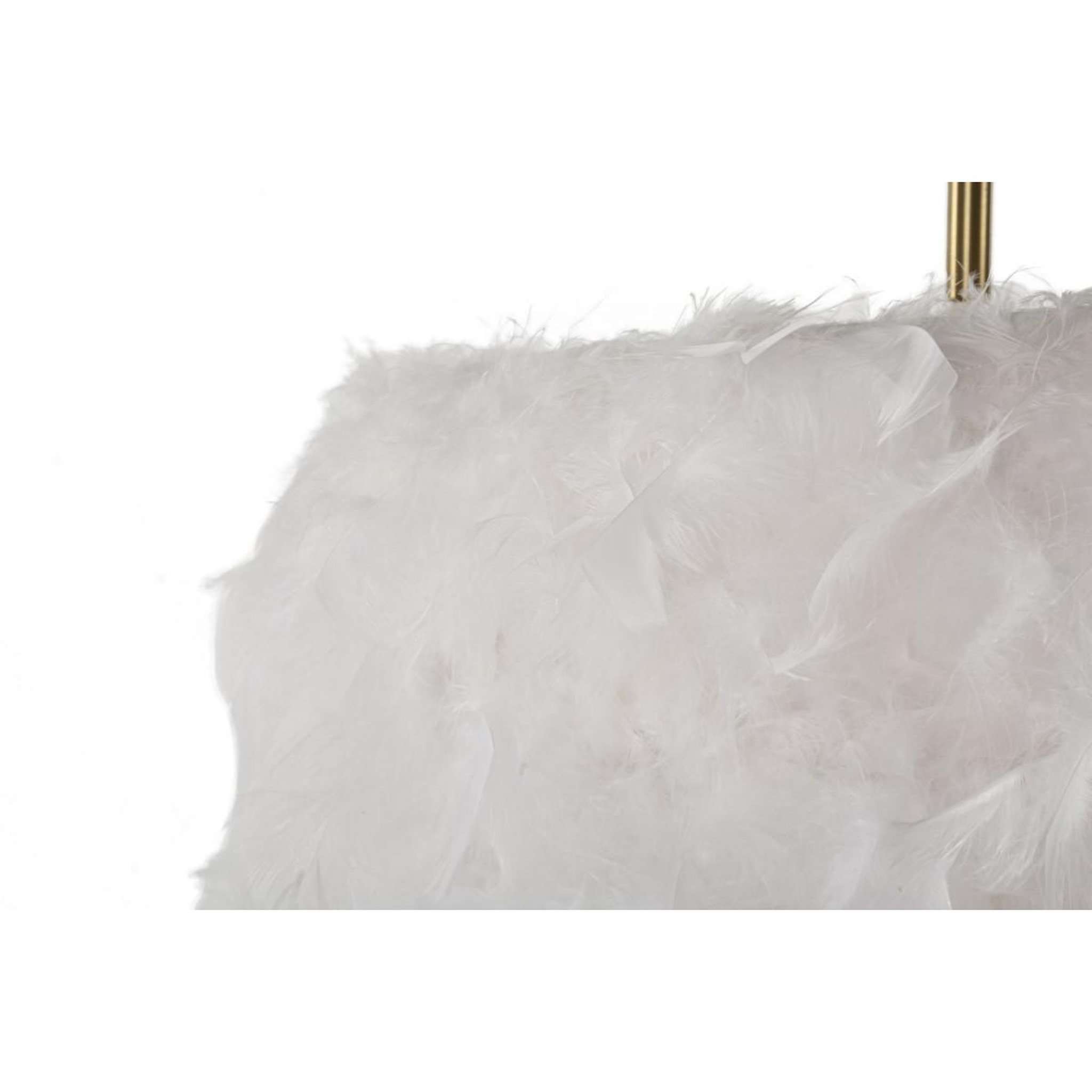 Voir la diapositive 4 : Paris Prix Lampadaire imitation plume  semi arc  170cm or & blanc