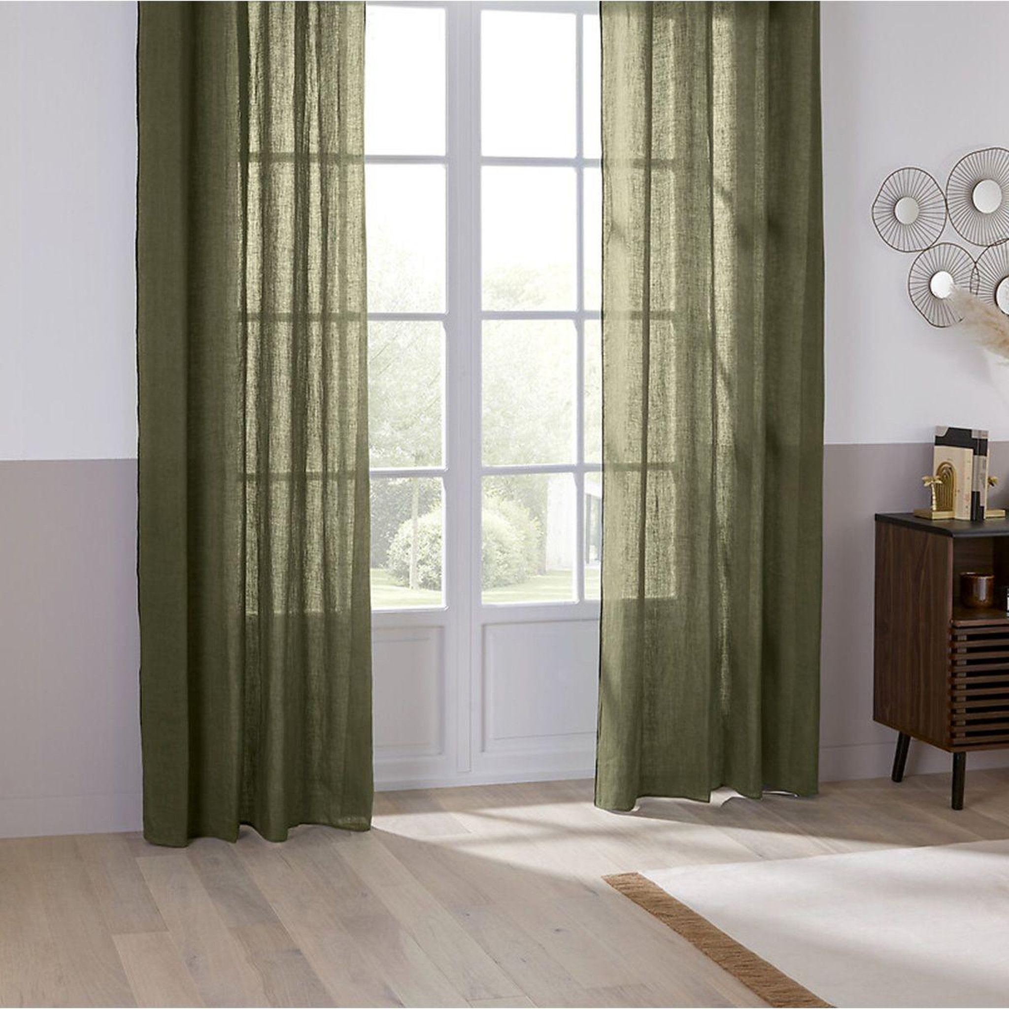 ATMOSPHERA Rideau à Œillets  Linah  130x260cm Vert Kaki