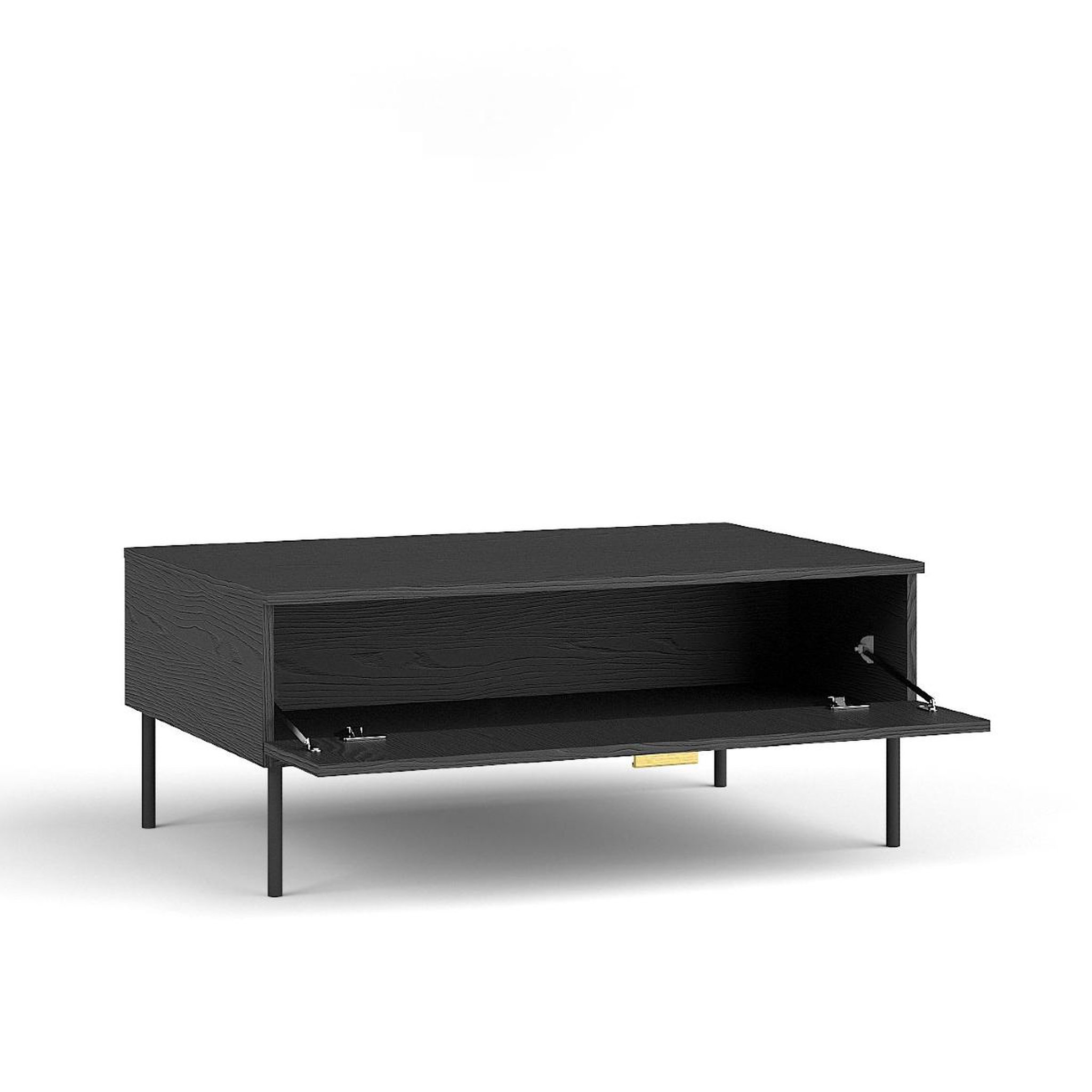 Voir la diapositive 3 : JLC KREATION Table basse moderne noir et or avec tiroir dimitri
