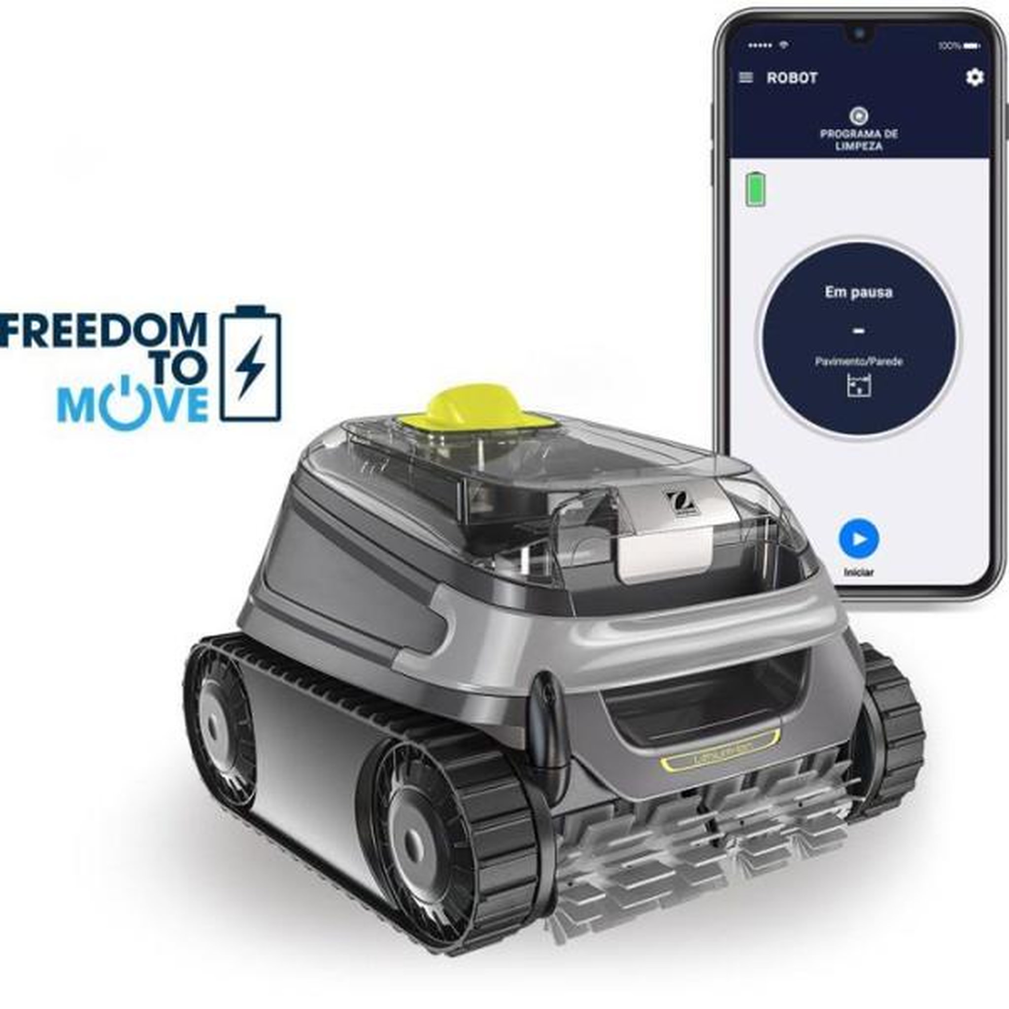 Zodiac Robot de piscine - ZODIAC - CNX-Li 5220 iQ - Fond et parois et ligne d'eau - Piscines jusqu'a 10 x 5 m - 1 cycle complet 2h