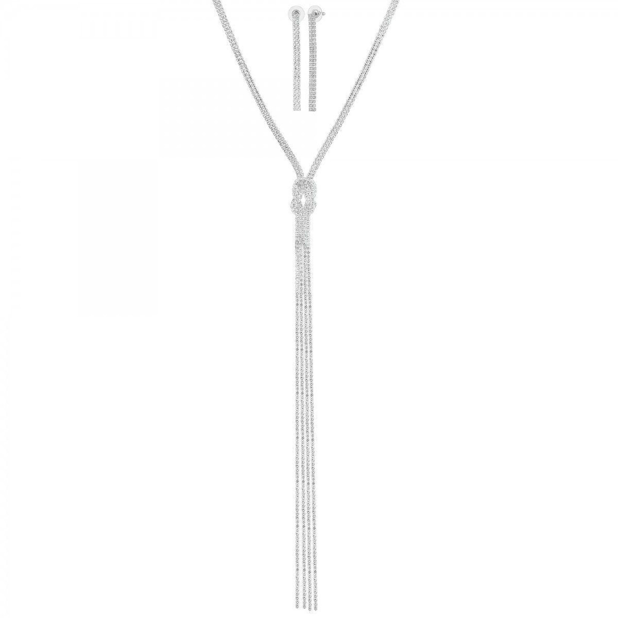SC CRYSTAL Parure collier et boucles d'oreilles par SC Crystal ornée de Cristaux scintillants