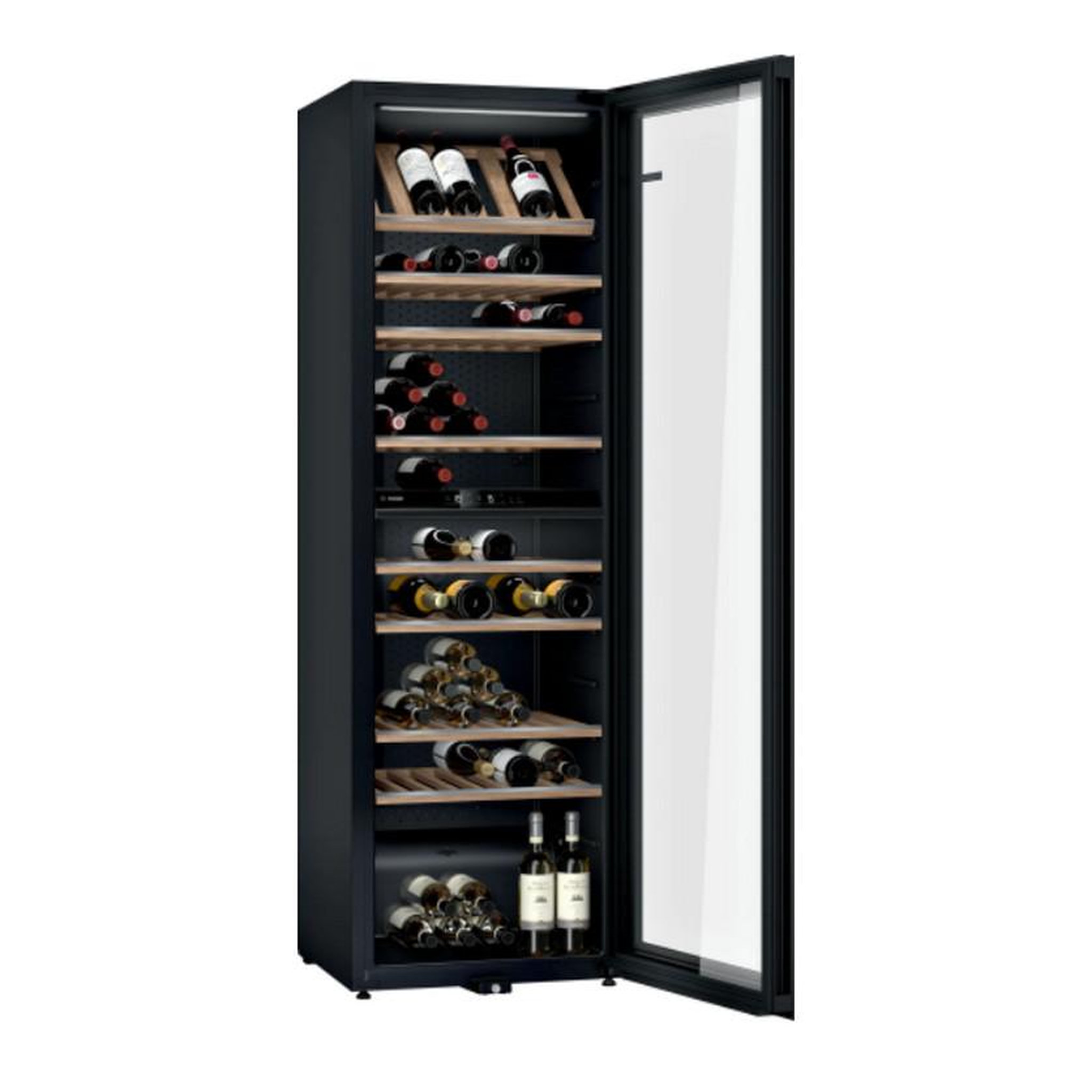 Voir la diapositive 3 : BOSCH Cave à vin 199 bouteilles double zone - kwk36abga