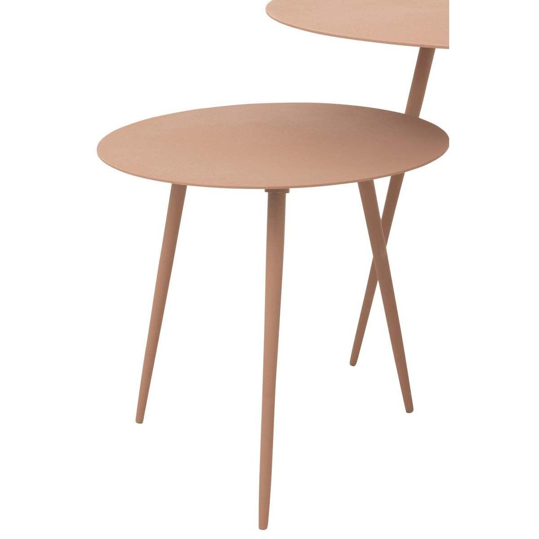Voir la diapositive 3 : J-LINE Lot de 3 tables gigognes  obi  56cm vieux rose