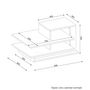 Voir la diapositive 4 : TOILINUX Table basse design scandinave Venüs - L. 85 x H. 43 cm - Marron noix