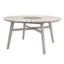Voir la diapositive 1 : Paris Prix Table de Jardin Ronde en Bois  Rives  150cm Gris Clair
