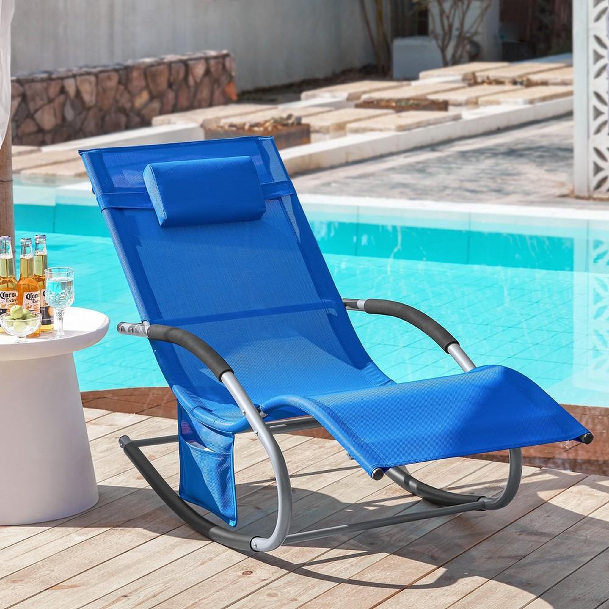 Voir la diapositive 2 : SOBUY SoBuy - Fauteuil À Bascule De Jardin pliable - Moderne - OGS28