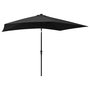 Voir la diapositive 4 : VIDAXL Parasol de jardin avec LED et mat en acier noir 2x3 m