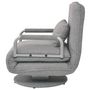 Voir la diapositive 4 : VIDAXL Fauteuil pivotant et canape-lit Gris clair Tissu