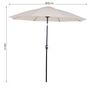 Voir la diapositive 3 : OUTSUNNY Parasol inclinable aluminium fibre de verre polyester diamètre 2,65 m coloris crème
