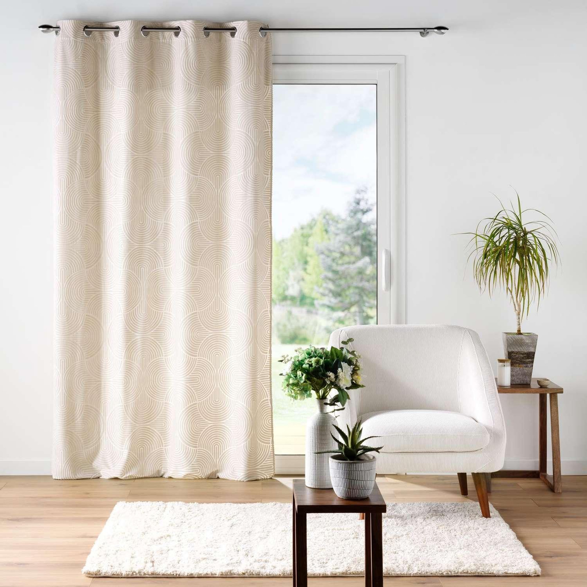 Voir la diapositive 2 : Douceur d'Intérieur Rideau Arcadia - Velours à motifs