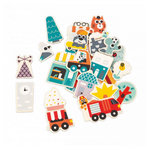 Juratoys-Janod Set de 24 Magnets en Bois Ville Janod pour Enfants