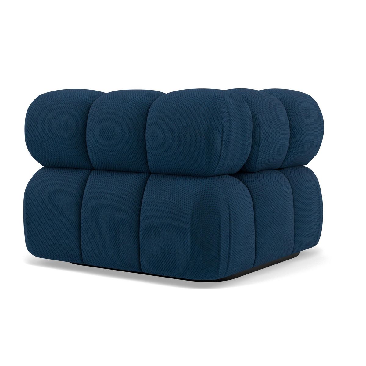 LISA DESIGN Ruby - module d'assise d'angle gauche en velours texturé