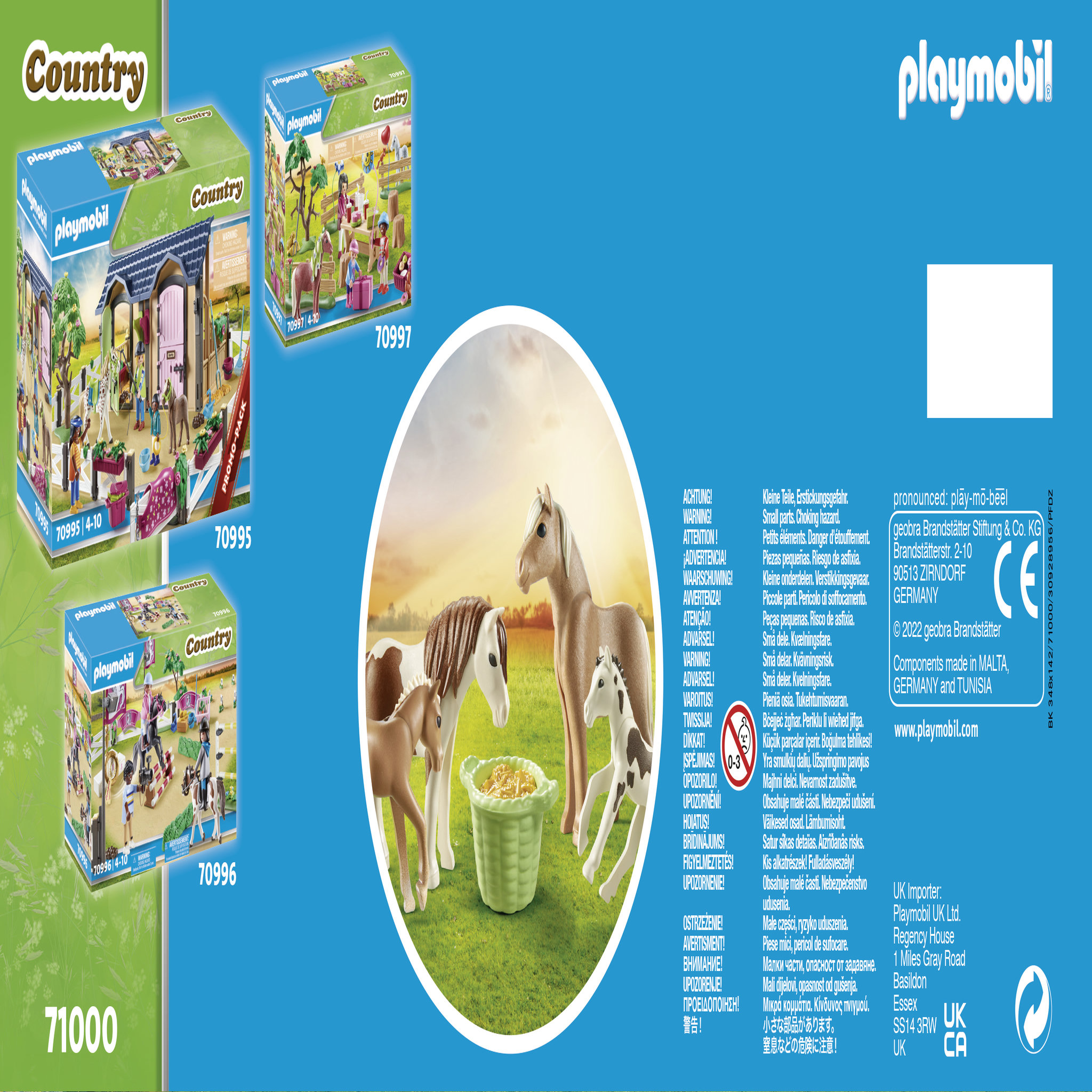 Voir la diapositive 3 : PLAYMOBIL 71000 - 2 poneys islandais et poulains