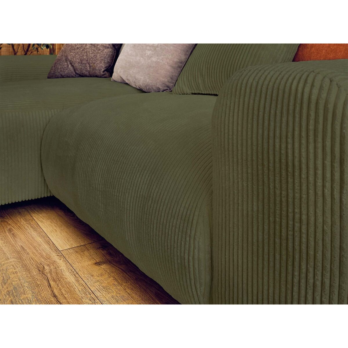 LISA DESIGN Garance - canapé d'angle réversible - 4 places - en velours côtelé