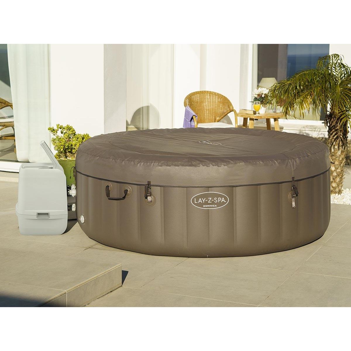 BESTWAY Spa gonflable Lay-Z-Spa Dominica rond Hydrojet 4/6 places - Bestway