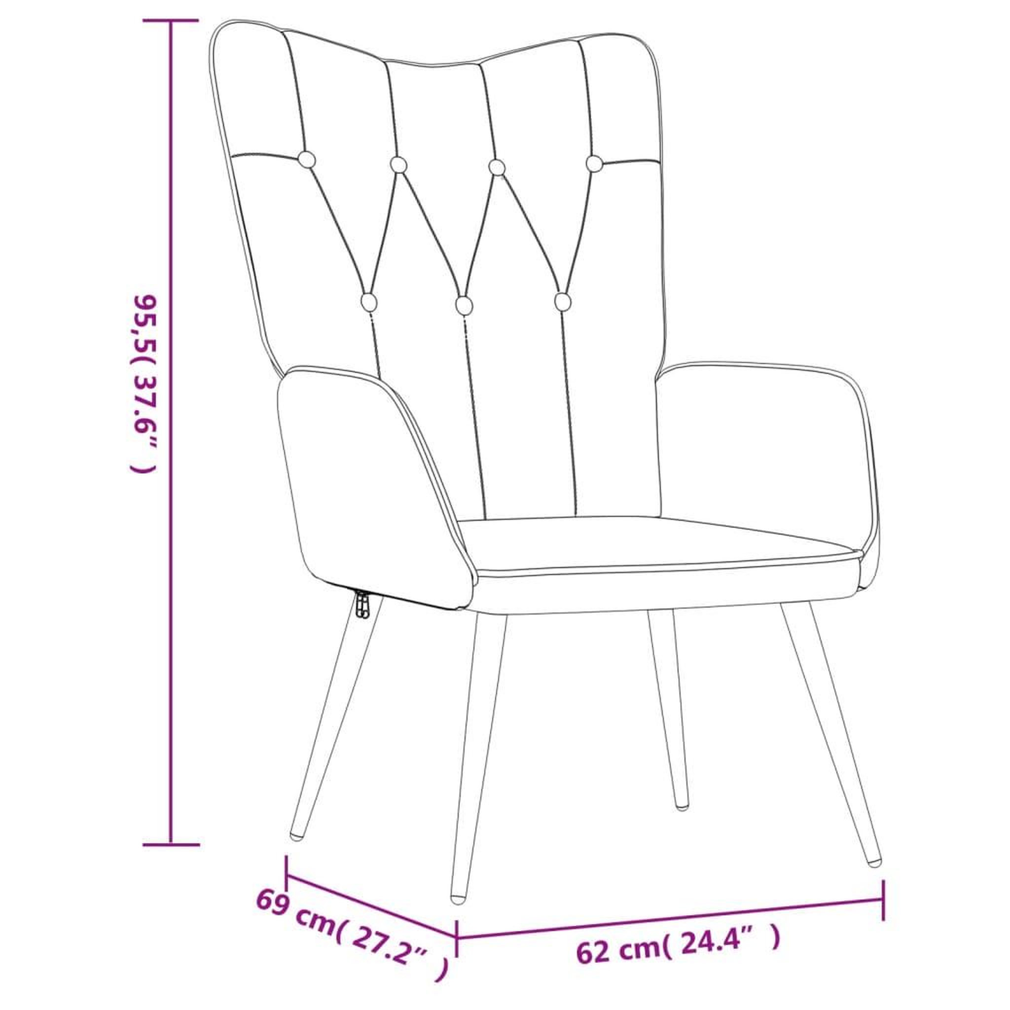 Voir la diapositive 6 : VIDAXL Chaise de relaxation Gris fonce Tissu