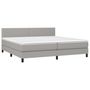 Voir la diapositive 3 : VIDAXL Sommier a lattes de lit matelas LED Gris clair 200x200 cm Tissu
