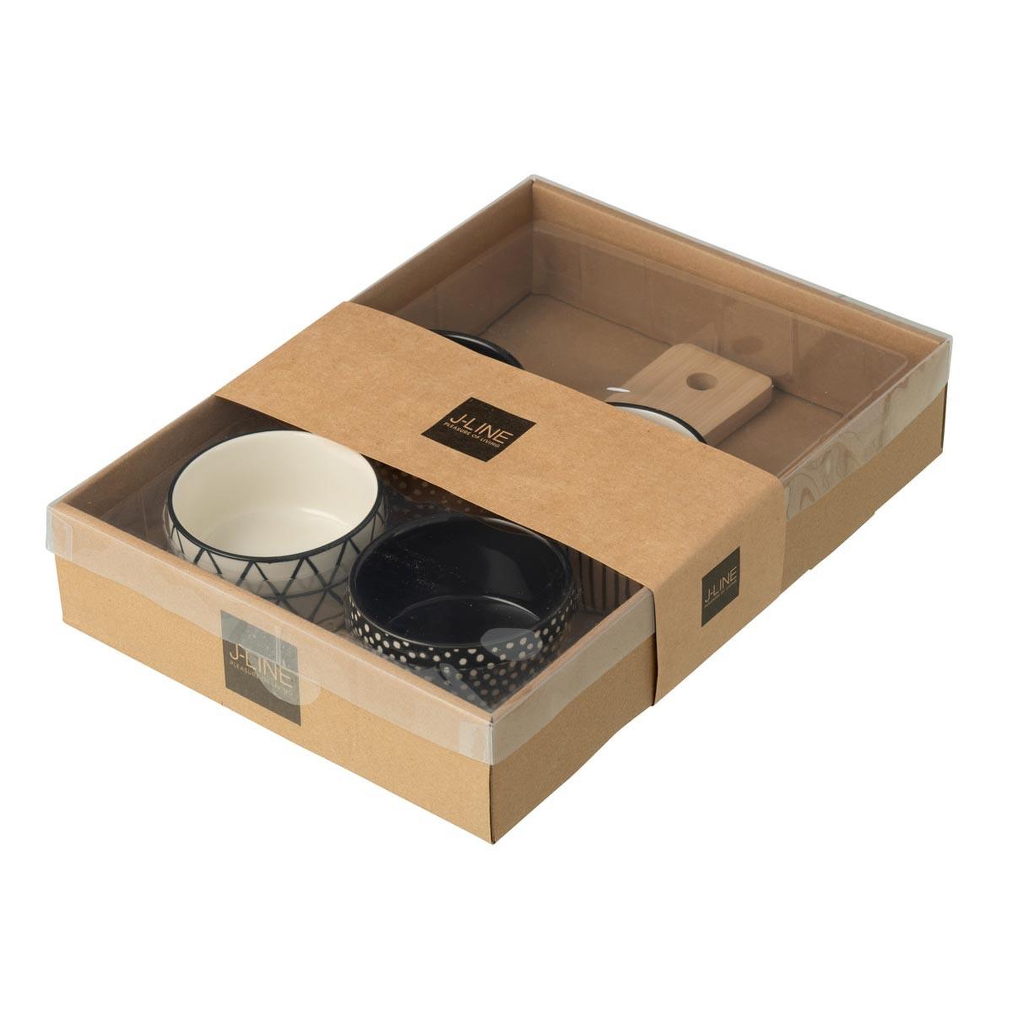 Voir la diapositive 3 : J-LINE Service apéritif 5 pièces  avery  31cm noir & blanc