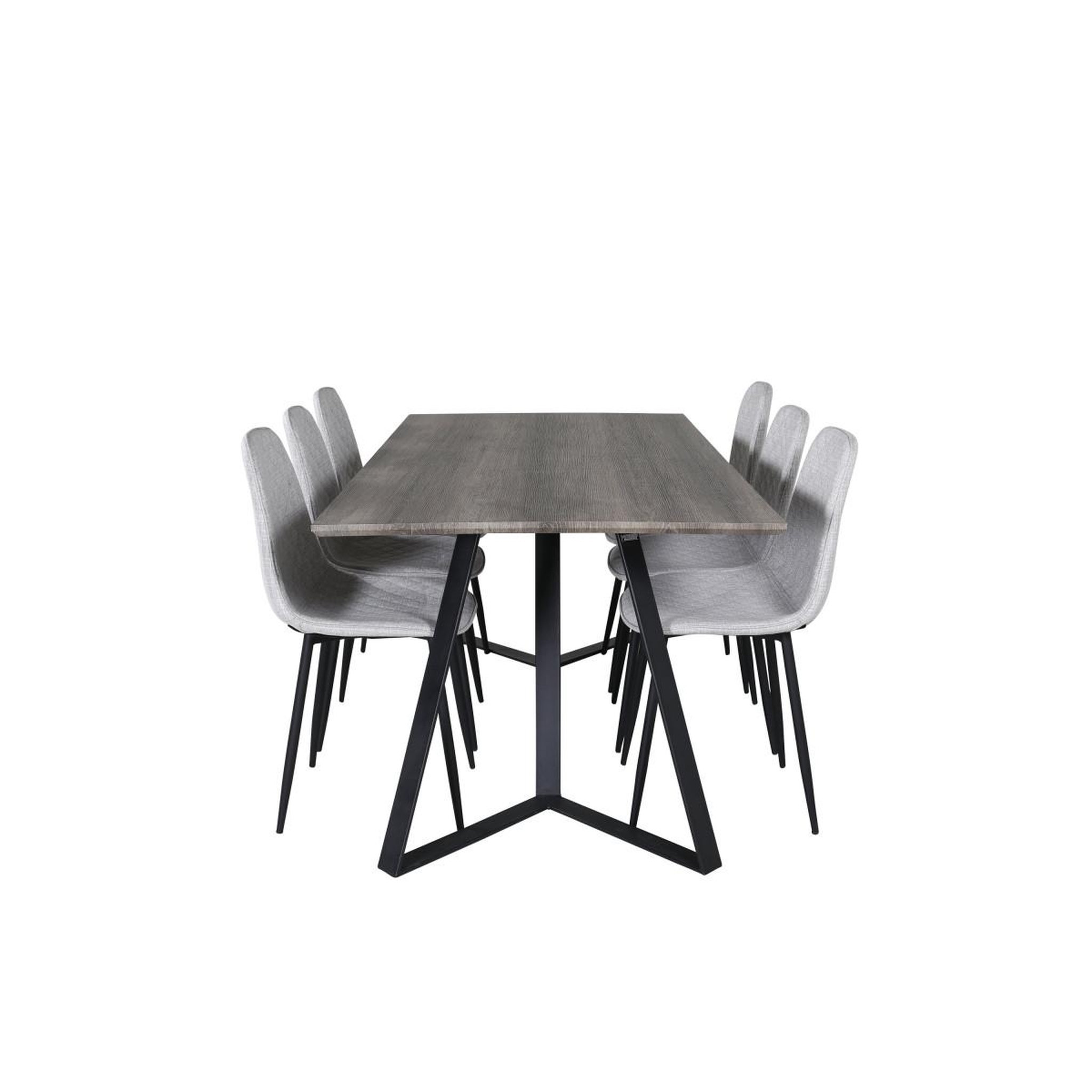 Voir la diapositive 2 : Paris Prix Ensemble table à manger & 6 chaises design  marina & polar  180cm naturel & gris clair