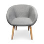 Voir la diapositive 2 : Paris Prix Fauteuil Scandinave en Tissu  Thad  67cm Gris