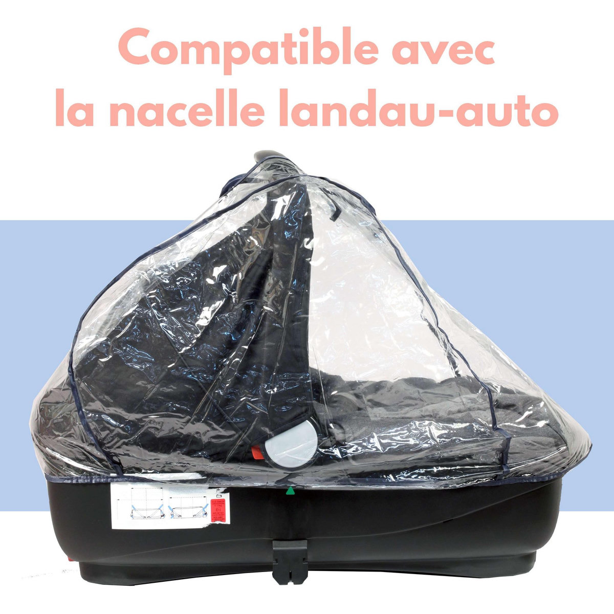 BAMBISOL Bambisol Habillage Pluie | pour Nacelles et Siège Auto Gr0+ | Transparent