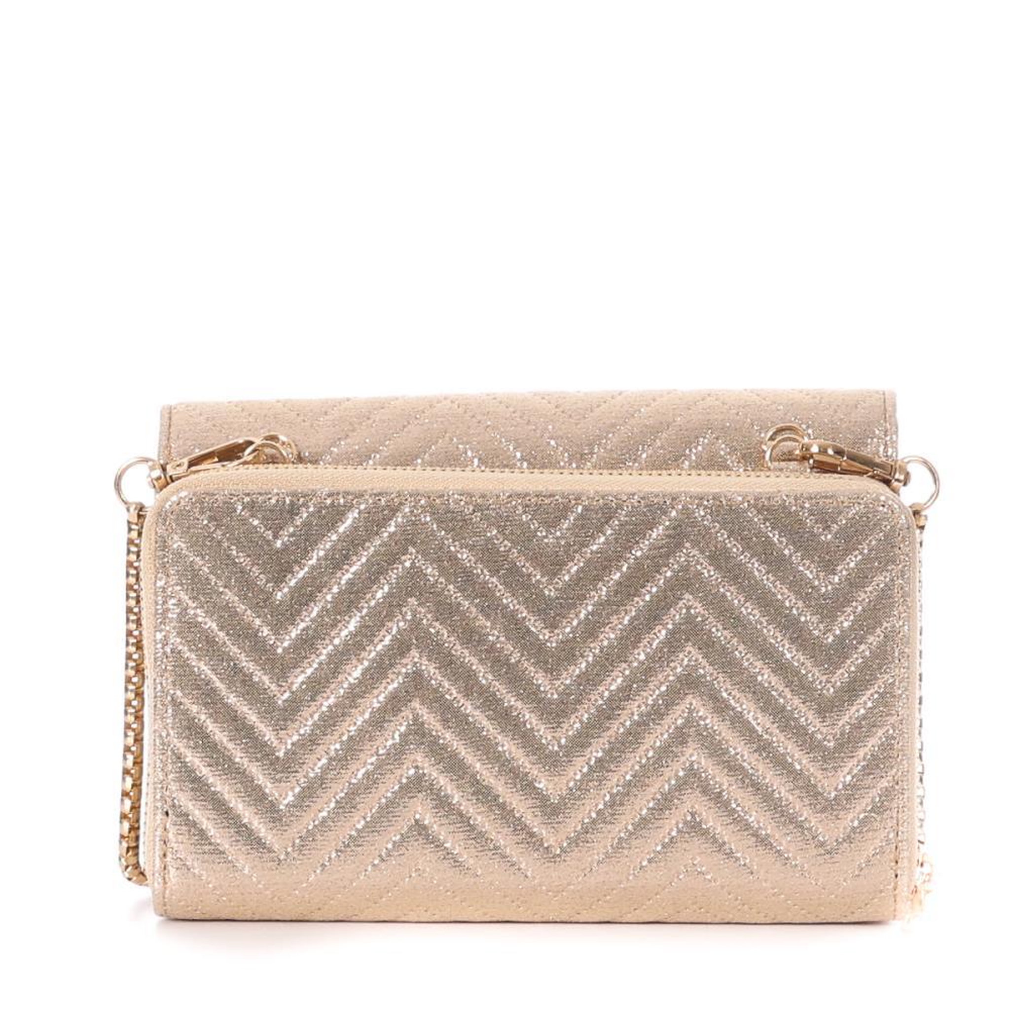 Voir la diapositive 2 : Stella Green Sac à Bandoulière Doré Femme Stella Green Chevron
