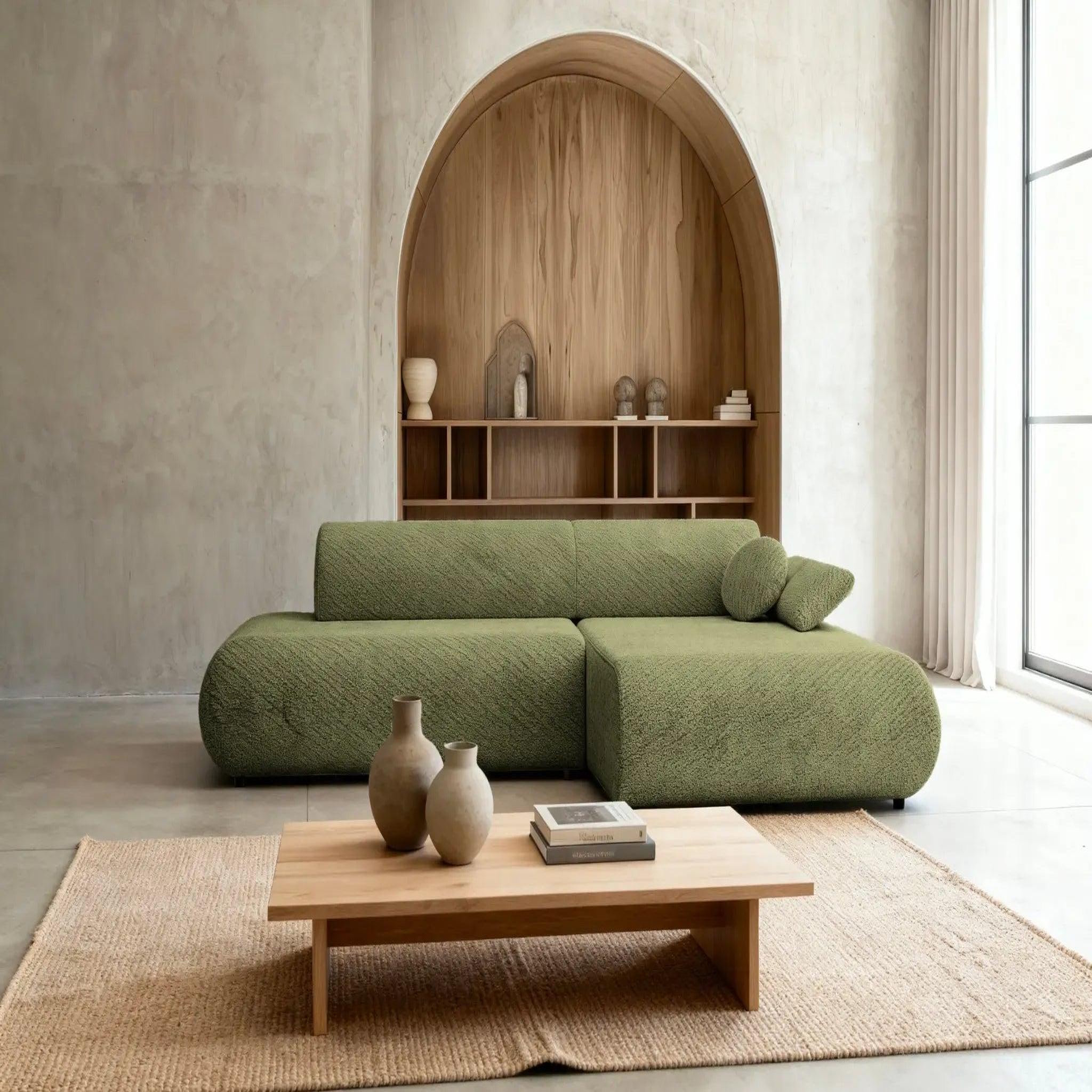 Voir la diapositive 3 : CASANOVA PARIS Levi - canapé d'angle convertible tissu lisse