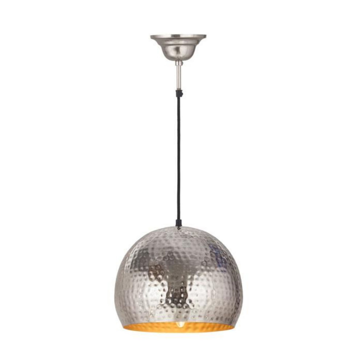 Paris Prix Lampe Suspension Design  Factory Style  27cm Argent