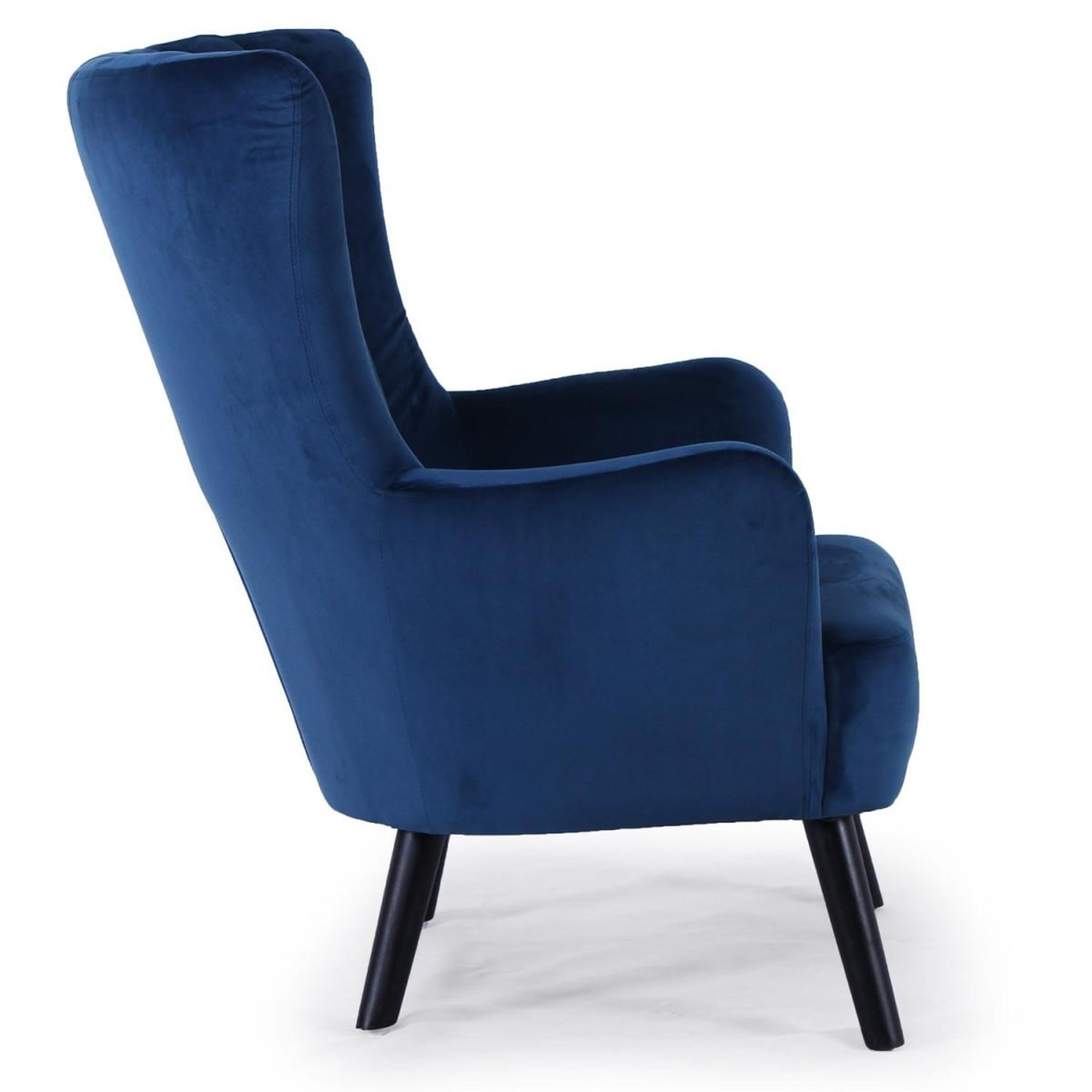 Voir la diapositive 3 : Paris Prix Fauteuil Scandinave Velours  Velvet  94cm Bleu