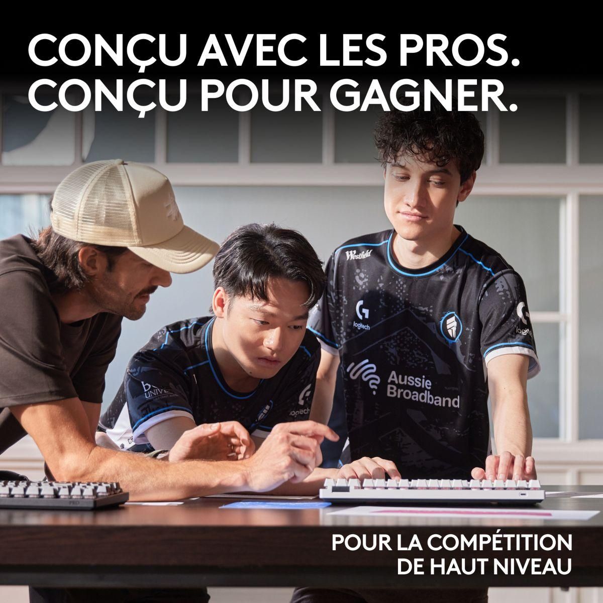 Logitech Clavier gamer sans fil Pro X LIGHTSPEED  TKL Tactile Noir