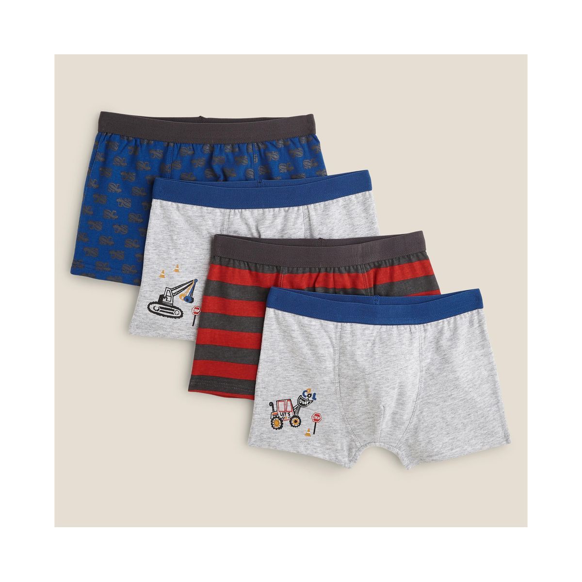 IN EXTENSO Lot de 4 boxers garçon