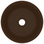 Voir la diapositive 3 : VIDAXL Lavabo rond de luxe Marron fonce mat 40x15 cm Ceramique