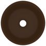 Voir la diapositive 3 : VIDAXL Lavabo rond de luxe Marron fonce mat 40x15 cm Ceramique