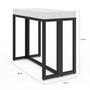 Voir la diapositive 5 : ID MARKET Table console extensible 10 personnes 235 cm plateau effet marbre blanc ALASKA