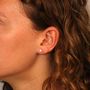 Voir la diapositive 4 : L'ATELIER D'AZUR Boucles d'Oreilles Or Jaune et Zirconiums Rond