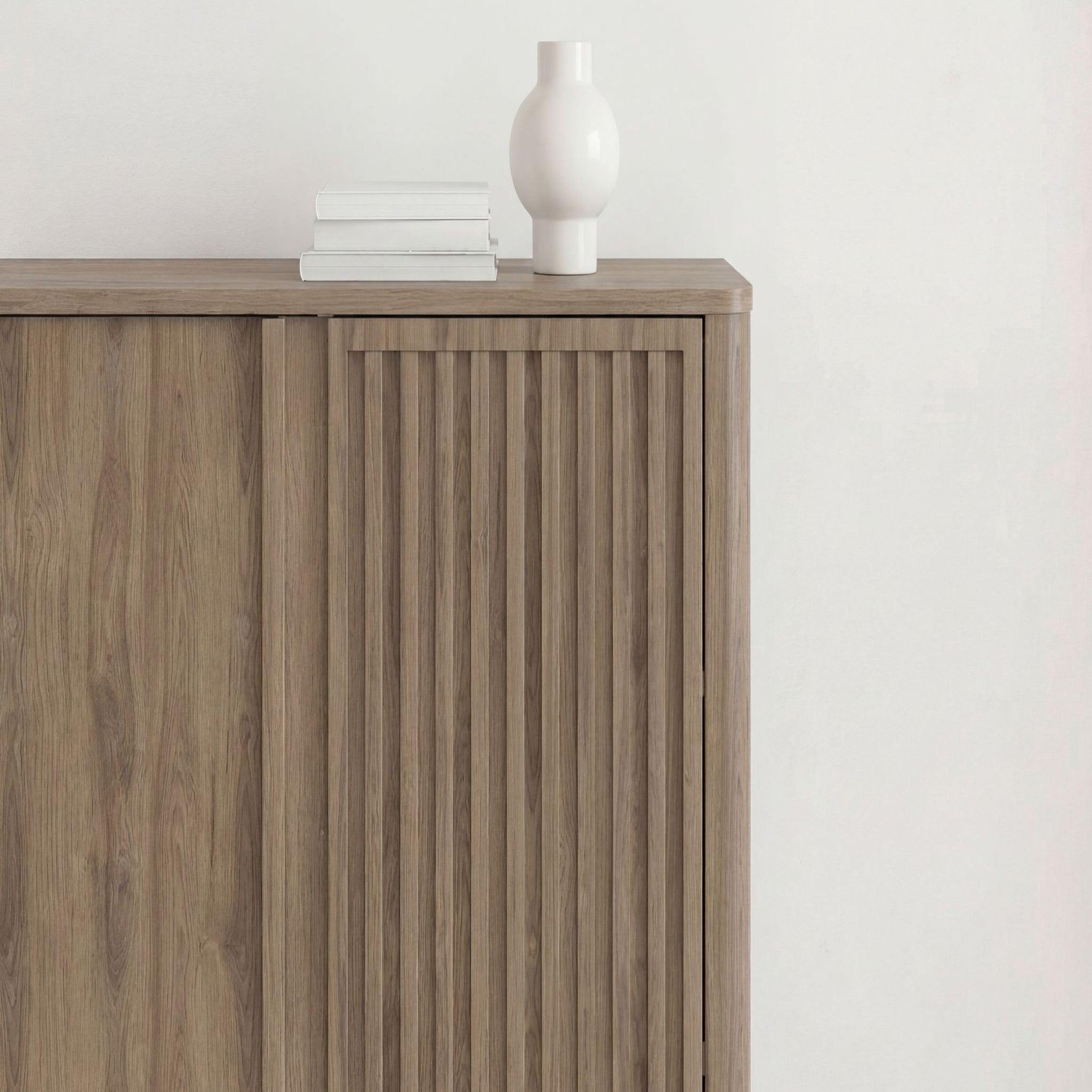 Voir la diapositive 4 : CASANOVA PARIS BLOOM - Commode 2 tiroirs 86cm en mélamine - Chêne clair