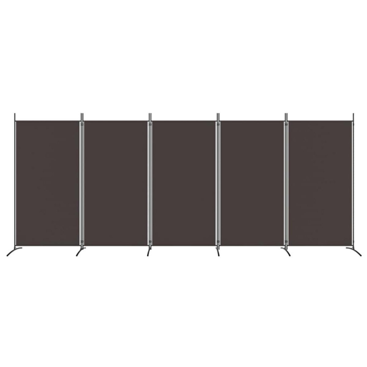 VIDAXL Cloison de separation 5 panneaux Marron 433x180 cm Tissu