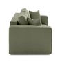 Voir la diapositive 4 : BEST MOBILIER Topaze - canapé droit 2 places en velours côtelé plat