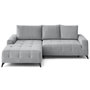 Voir la diapositive 1 : BEST MOBILIER Rimini - canapé d'angle gauche 4 places convertible avec coffre en tissu texturé