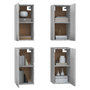 Voir la diapositive 4 : VIDAXL Meubles TV 4 pcs Sonoma gris 30,5x30x60 cm Bois d'ingenierie