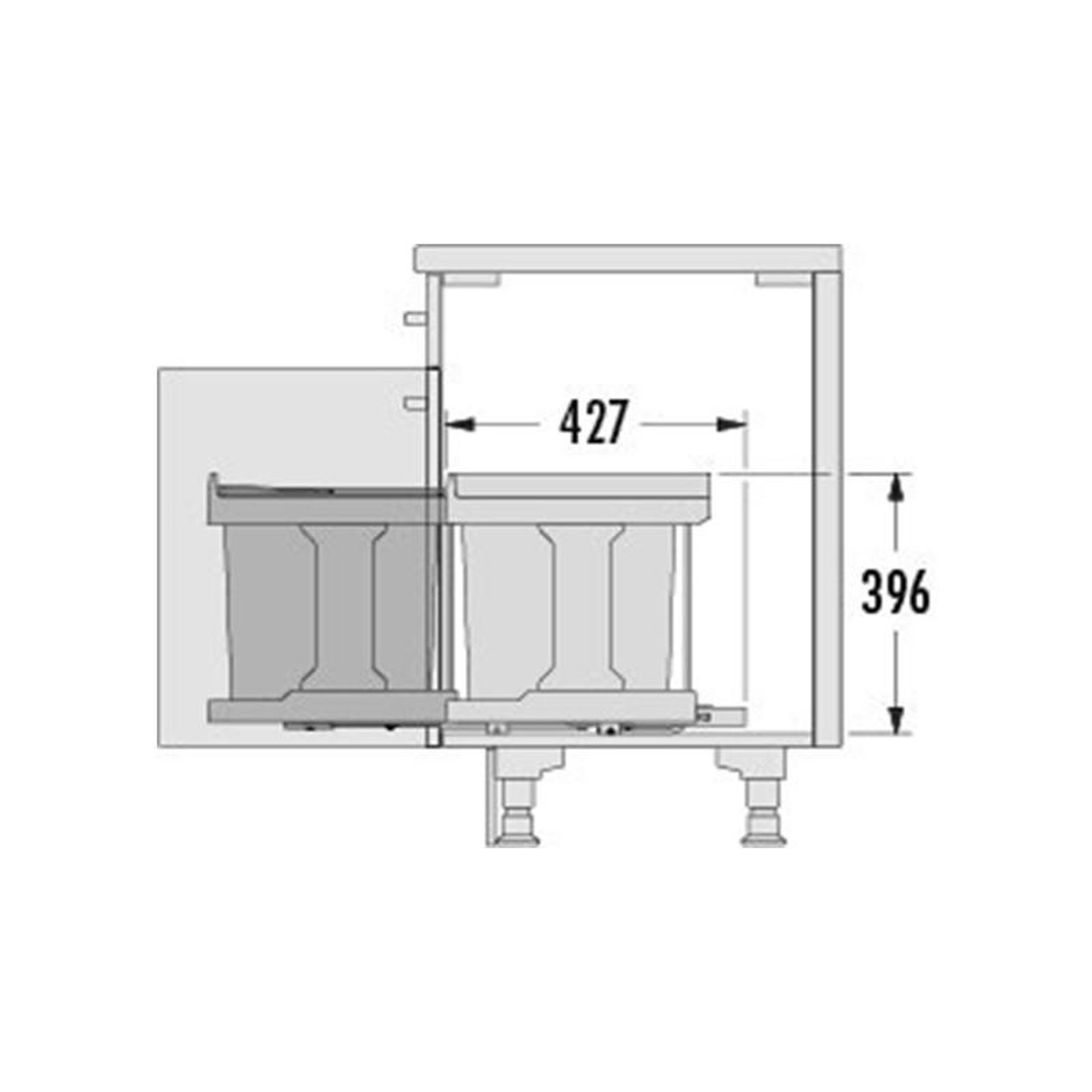 Voir la diapositive 5 : HAILO Poubelle de cuisine coulissante encastrable sous évier 20l hailo solo automatique