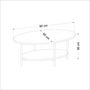 Voir la diapositive 3 : TOILINUX Table basse 1 étagère Ombeline en bois - Beige et blanc
