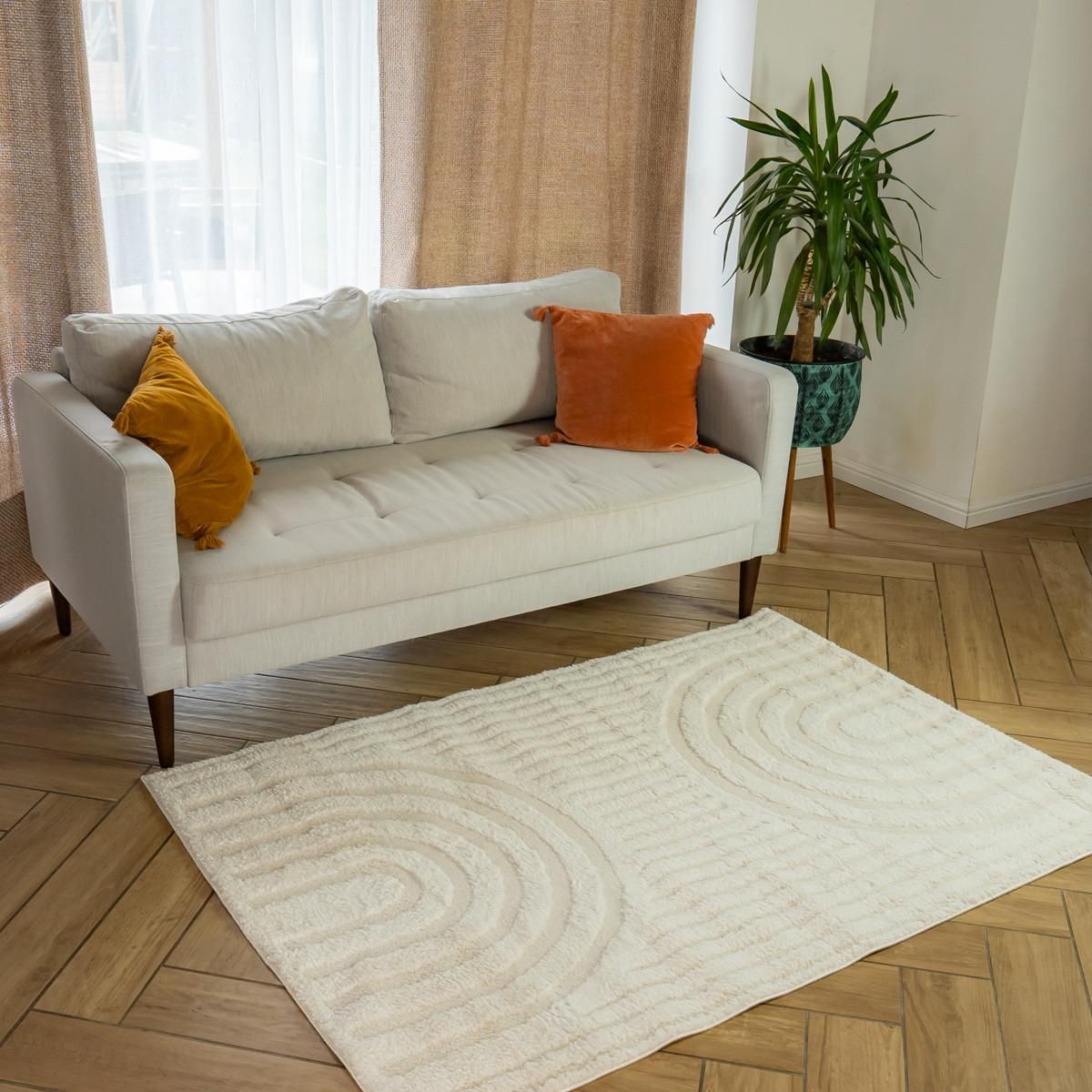 FUTURE HOME Tapis déco motif arche circulaire 120x190cm