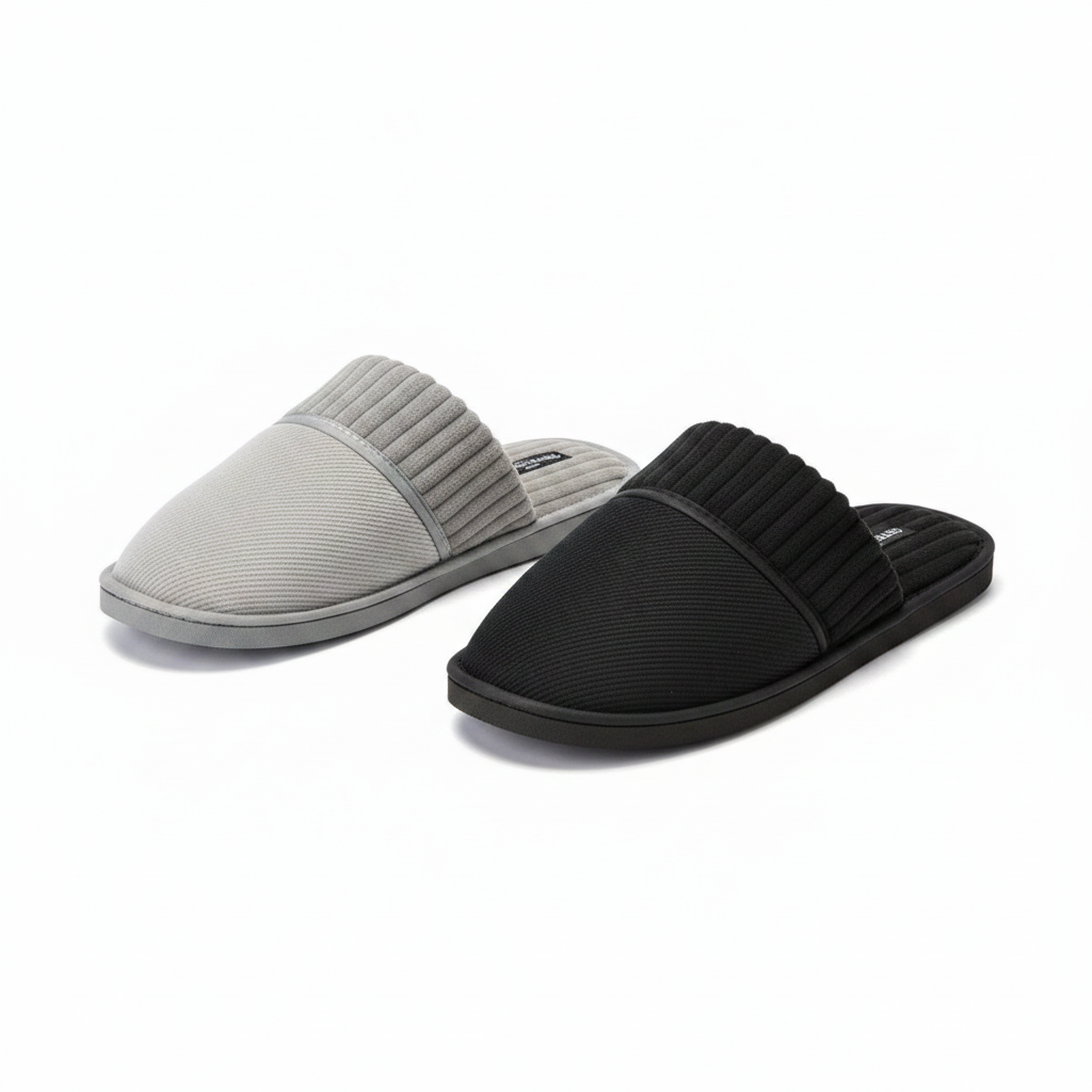 OZABI Oliver grant paris pantoufles mules homme côtelées pack 2 paires. Coloris disponibles : Bicolore