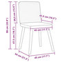 Voir la diapositive 6 : VIDAXL Chaises a manger lot de 6 marron fonce tissu